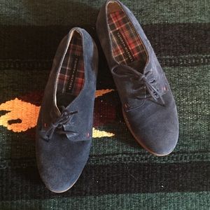 Blue Suede Tommy Hilfiger Oxfords